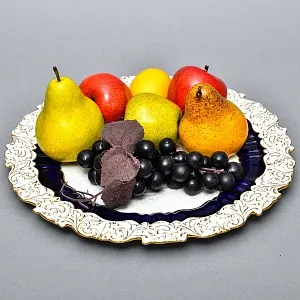 Коллекционное Фарфоровое Блюдо - Тарелка «Марсель», Кобальт, MEISSEN Германия - 1955 год.