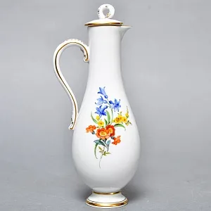 Коллекционный Фарфоровый Соусник - Кувшинчик «Мейсенские цветы», MEISSEN Германия.