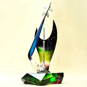 Редкость! Авиация - Памятный Подарок «40 лет Военно - Воздушной Академии им. Ю.А. Гагарина» Металл, Оргстекло - СССР -1980 год.