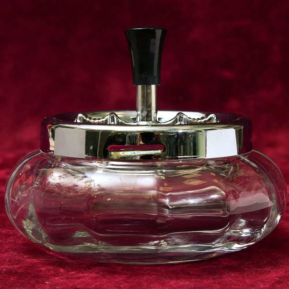 Хрустальная Пепельница с механизмом «ЮЛА», NACHTMANN Германия, конец 60-х гг.
