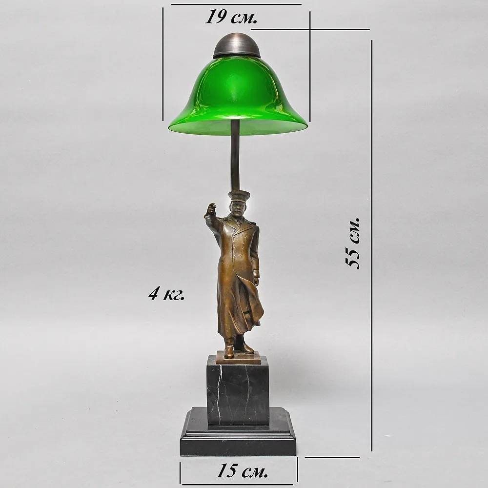 Авторская Настольная Лампа - Статуэтка "СТАЛИН" L'atelier ART & Bronze Франция начало ХХI века.