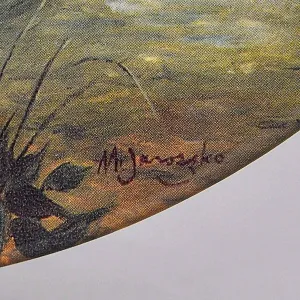 Коллекционная Фарфоровая тарелка «Лошади. Скачки у горного источника», Furstenberg Германия - 1995 год.