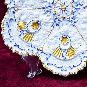 Антикварная Коллекционная Тарелка - Блюдо «ЦВЕТЫ», Фарфор MEISSEN Германия.