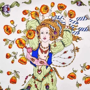 Коллекционная Тарелка - Настенное Блюдо «Времена года. Весна», Фарфор Hutschenreuther Германия - 1978 год. 