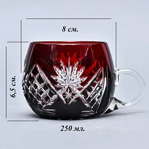 Редкость! «Рубиновый Хрусталь» Набор Крюшонница с Чашками, DOROTHEENHUTTE Германия.