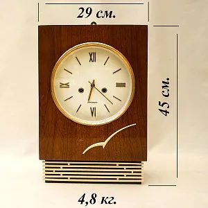 Винтажные Настенные Механические Часы с боем «Янтарь», СССР - 1965г.