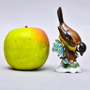 Авторская Фарфоровая статуэтка «Птица. Cиница», ROSENTHAL Германия, середина ХХ века.