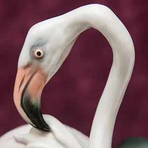 Птицы - Фарфоровая статуэтка «ПАРА ФЛАМИНГО», Карл Энс / Karl Ens,  Германия, 50-е годы ХХ века.