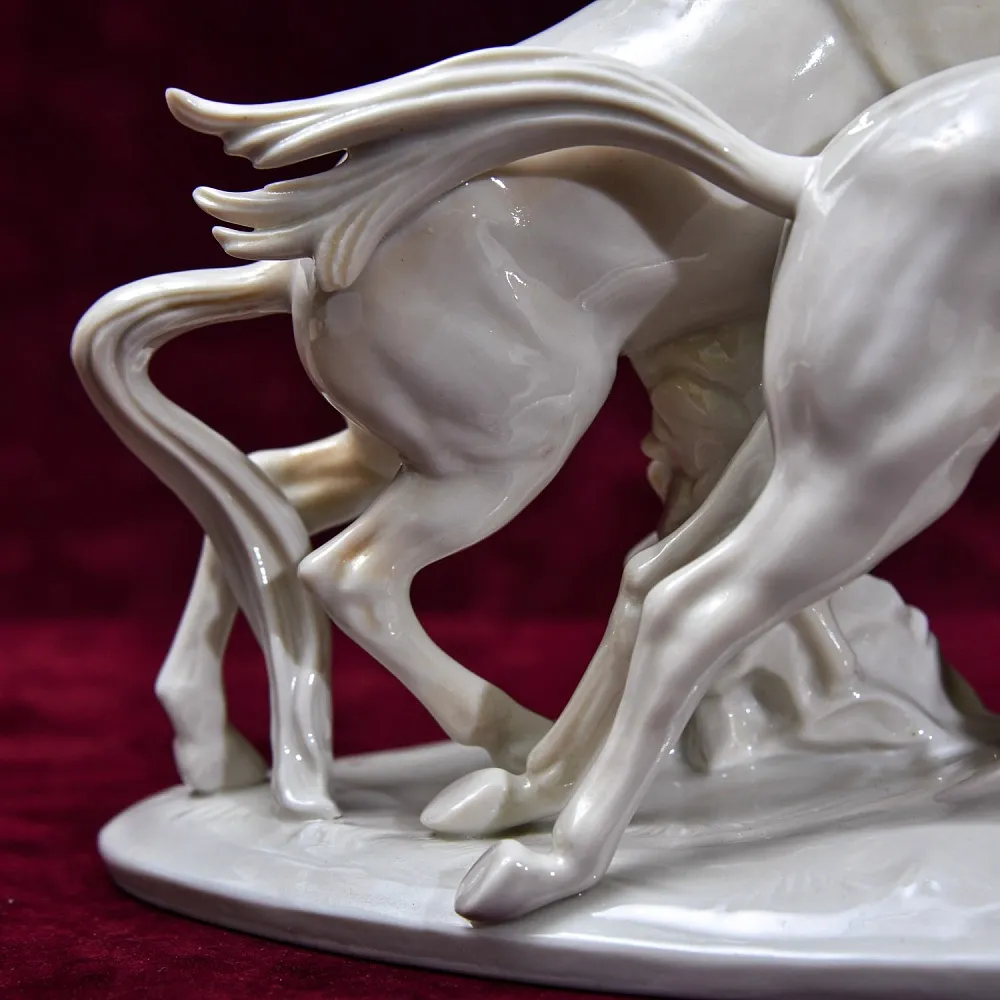 Коллекционная Фарфоровая Статуэтка «БЕГУЩИЕ ЛОШАДИ», Карл Энс / Karl Ens, Германия 60 гг.