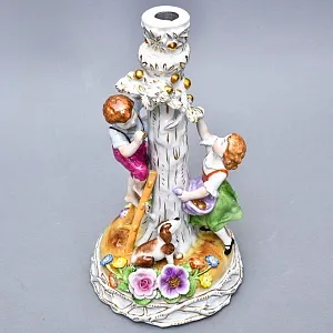 Большая Фарфоровая Ваза «ДЕТИ И УРОЖАЙ», Von Schierholz Германия - 1967 год.