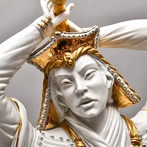 Большая Авторская Фарфоровая статуэтка «Самурай - Путь Воина», Ahura Италия, 80-е годы ХХ века.