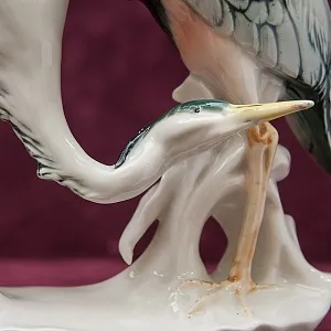 Птицы - Фарфоровая статуэтка «Цапли», Карл Энс / Karl Ens,  Германия, 50-е годы ХХ века.