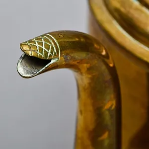 Антикварный Латунный Кофейник - Чайник - Кувшин на 3,5 литра, Франция начало ХХ века.