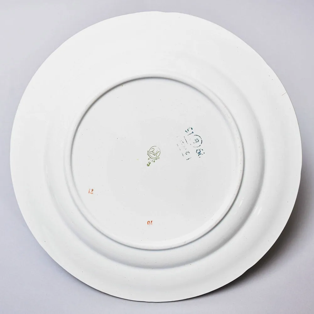 Редкость! Большая Агитационная Тарелка - Блюдо «ЛЕНИН и СТАЛИН», Фаянс ЗиК Конаково СССР -50гг.