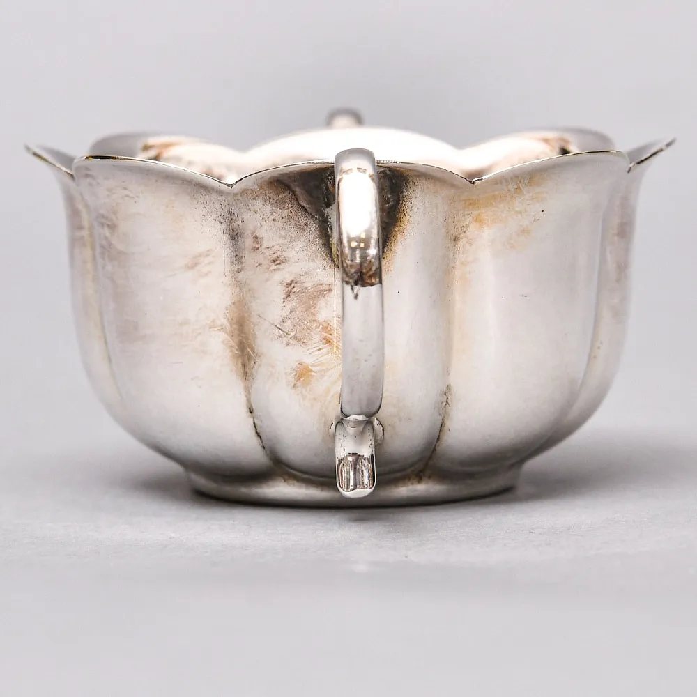 Винтажный Набор из 3х предметов - Сахарница и молочник на подносе, Англия - середина ХХ века.