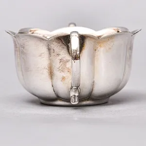 Винтажный Набор из 3х предметов - Сахарница и молочник на подносе, Англия - середина ХХ века.