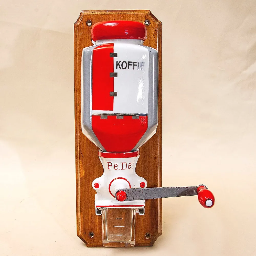 Винтажная Настенная Ручная Кофемолка в стиле АРТ-Деко, Голландия PeDe, середина ХХ века..