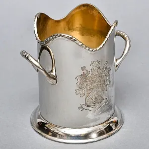 Сервировочная Подставка для Бутылок - Бутылочная передача Silverpalted Металл, SHEFFIELD Англия. 