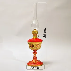 Антикварная Керосиновая Лампа «Золотое кружево» Металл / Стекло, начало ХХ века.