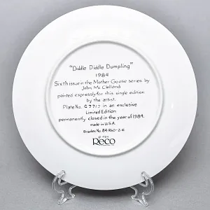 Коллекционная Фарфоровая Тарелка «Мальчик с книгой», RECO США -1984 год. 