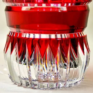 Ваза - Красный Хрусталь VAL SAINT LAMBERT (Вал Сант Ламберт) Бельгия, конец 60-х гг.