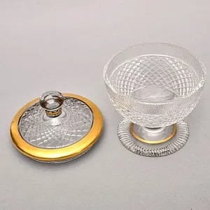 Винтажная Хрустальная Ваза с крышкой - Конфетница - Доза, SCHONBORNER, Германия 50-е гг.