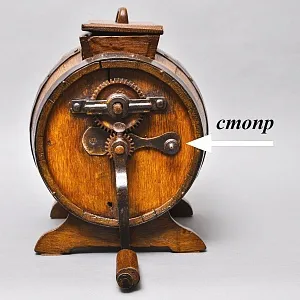 Старинная Антикварная Деревянная Маслобойка, Франция начало ХХ века.