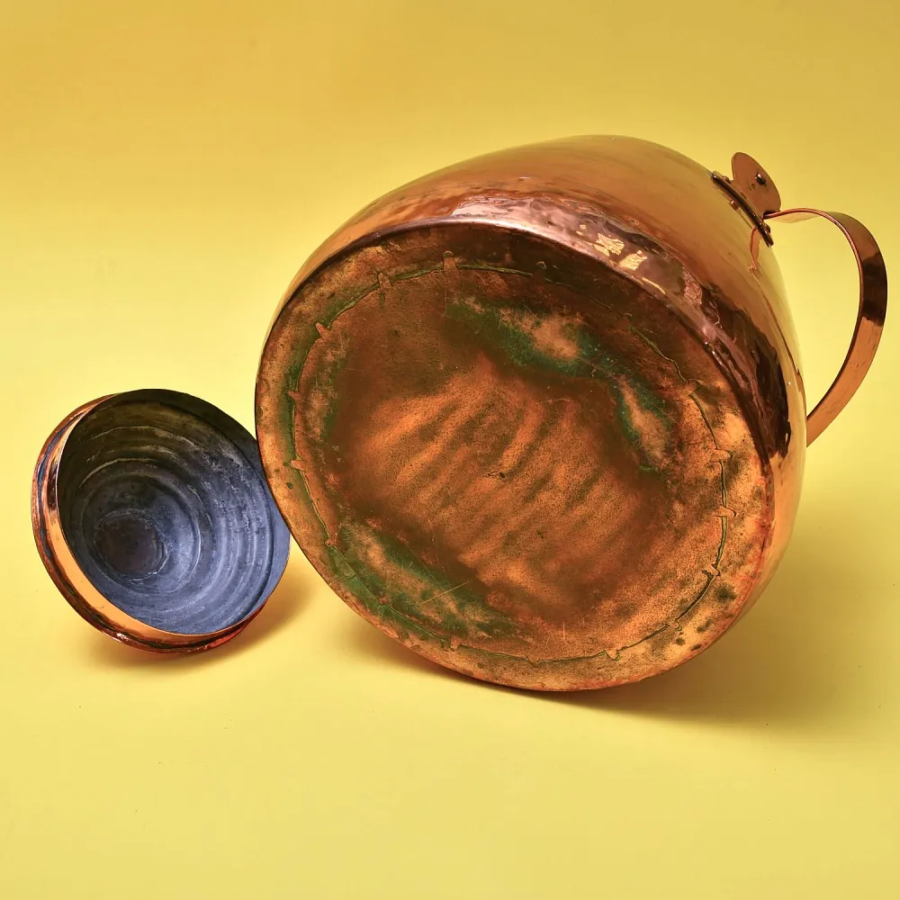 Большой Антикварный Медный Чайник на 12 литров. Германия начало ХХ века.