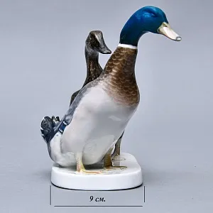 Авторская Фарфоровая статуэтка «Птицы. Утка и селезень», ROSENTHAL Германия, 1974 - 1982 годы.