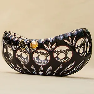 Ваза-Конфетница «ЛАДЬЯ» Цветной Хрусталь Trischler Winterhalder Германия 70-е гг.