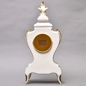 Большие Каминные Механические Фарфоровые Часы с боем «Букет из Роз», Franz Hermle & Sohn Германия 50 гг.