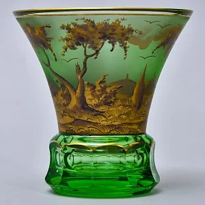 Парфюмерный набор из 3-х предметов «Влюбленная пара. Свидание», Хрусталь Johann Oertel & Co. Богемия.