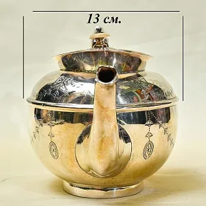 Металлический Заварочный Чайник на 1 л. Silverplate, Англия 50-е годы ХХ века.