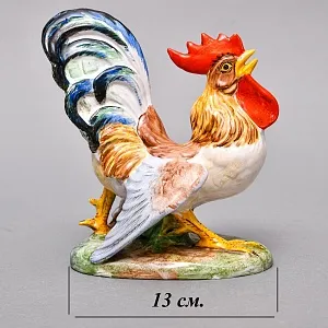 Коллекционные Парные статуэтки «Птицы. Бойцовые петухи», Фаянс, Италия - вторая половина ХХ века. 
