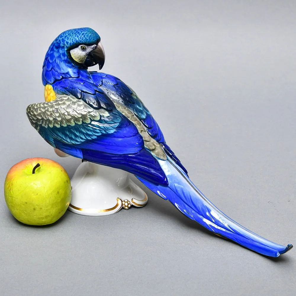 Коллекционная Фарфоровая статуэтка «Попугай Сине-Желтый АРА», ROSENTHAL Германия - 1936 год. 