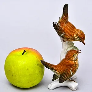 Фарфоровая Статуэтка «Пара Птиц - Крапивники», Карл Энс / Karl Ens Германия, середина ХХ века.