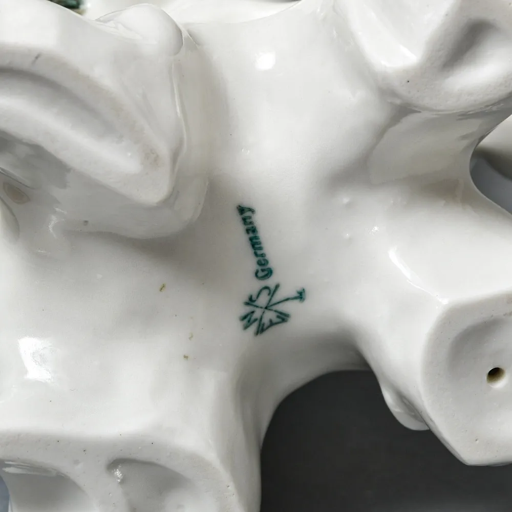 Большая Птица - Фарфоровая Статуэтка «Розово - Жёлтый Какаду» Н -36 см., Karl Ens Германия.