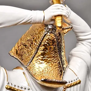 Большая Авторская Фарфоровая статуэтка «Самурай - Путь Воина», Ahura Италия, 80-е годы ХХ века.