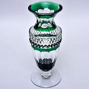 Редкость! Хрустальная Ваза на ноге VAL SAINT LAMBERT (Вал Сант Ламберт) Бельгия, конец 60-х гг.