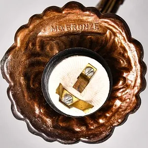 Винтажная Электрическая Бронзовая Трёх рожковая Люстра, СССР 70 -е гг. 