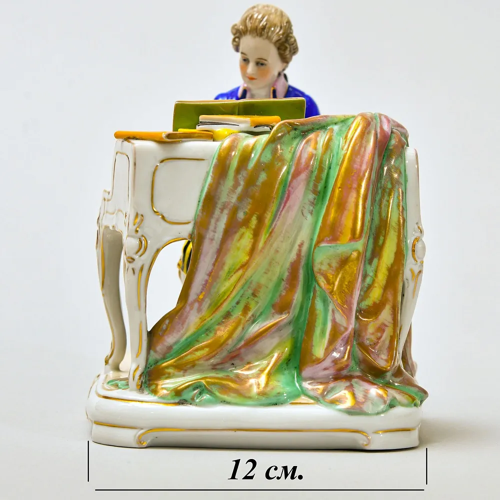 Старинная Фарфоровая Статуэтка «Пианист - Моцарт», Scheibe - Alsbach Германия.