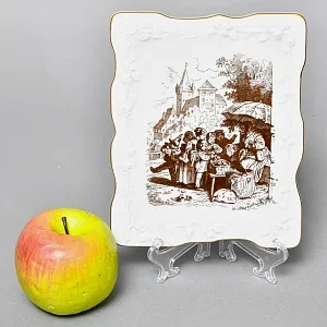 Фарфоровая Картина - Плакетка «Рыночная Торговка», Meissen (Мейсен) Германия 1979-1980 годы.