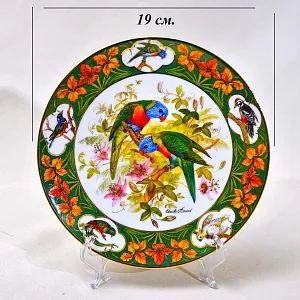 Редкость! Коллекционная Тарелка «Попугай» Фарфор, Hause Schirnding, Германия - 1994 год.