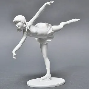 Редкая! Статуэтка «Фигуристка - Танец на льду», Бисквитный фарфор Kaiser, Германия -1979 год.