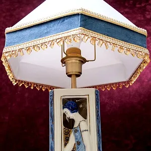 Настольная Электрическая Лампа - Светильник «Три Грации» АРТ-Деко Бельгия - 60гг.