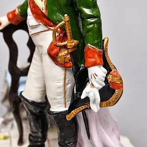 Коллекционная Фарфоровая статуэтка «Наполеон Бонапарт и Луиза Прусская» Scheibe-Alsbach Германия. 