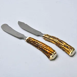 Набор для сервировки «Охота» - два ножа, OTHELLO ROSTFREI Solingen, 60 -е гг. ХХ века.