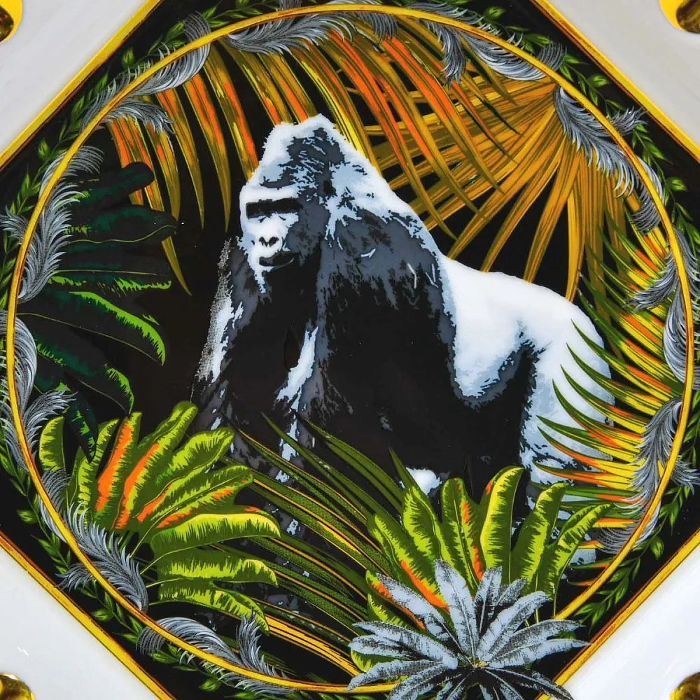 Редкость! Коллекционная Фарфоровая Тарелка - Пепельница "ГОРИЛЛА", VERSACE Rosenthal Германия.