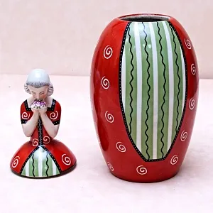 Шкатулка Статуэтка «Девушка с букетом» AРТ ДЕКО ROBJ, ФРАНЦИЯ 1920