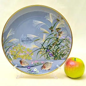 Тарелка - Блюдо «Июнь» - «Рябчики и Луговые Цветы» Фарфор, Franklin Mint Япония, 1979 год.